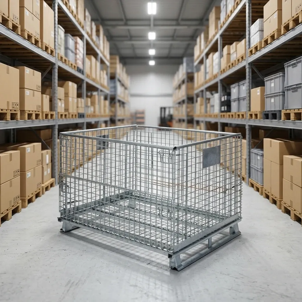 Rolling Storage Basket Locking Storage Cage (LPT-24904) detail 2