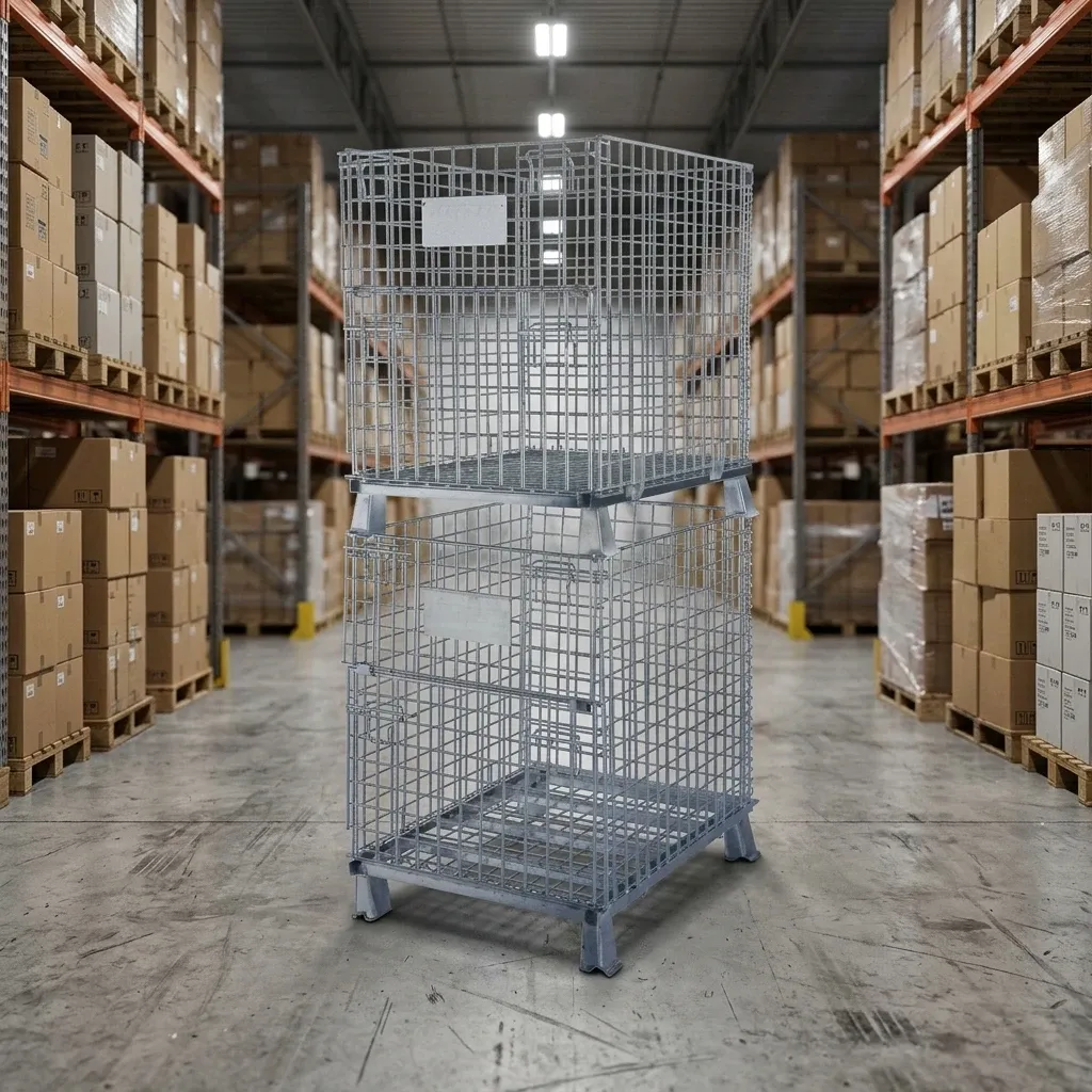 Rolling Storage Basket Locking Storage Cage (LPT-24904)