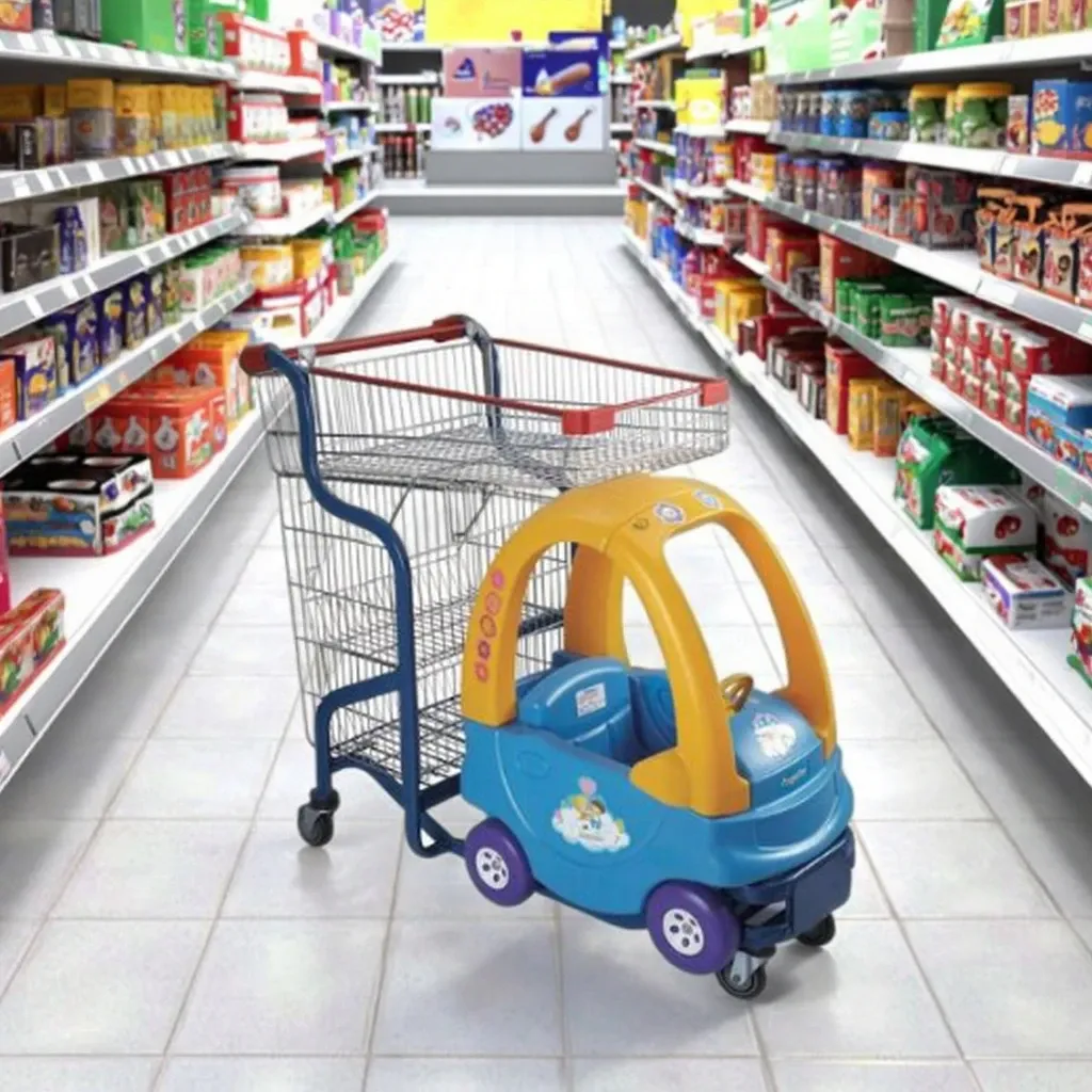 Shopping Mall Kids Shopping Trolley with Toy photo 4