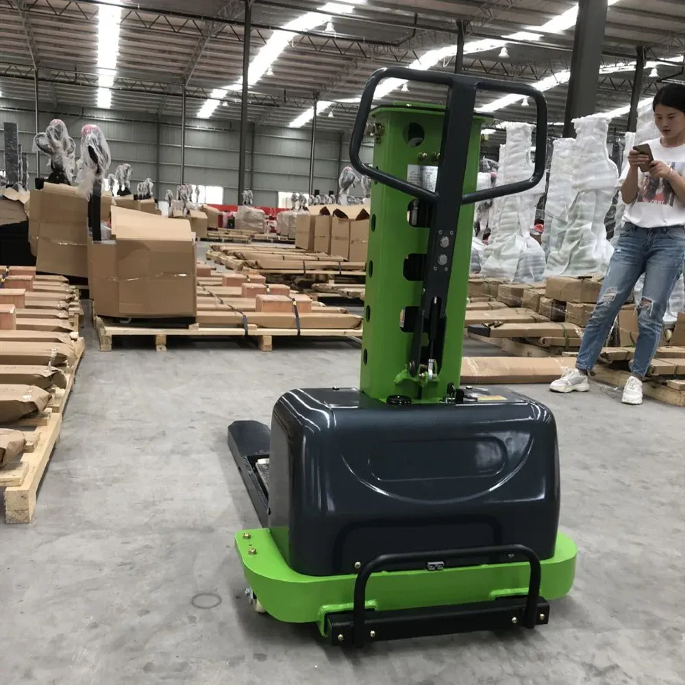 500 kg 1000mm 1300mm Semi Electric Self Loading Pallet Lift detail 2