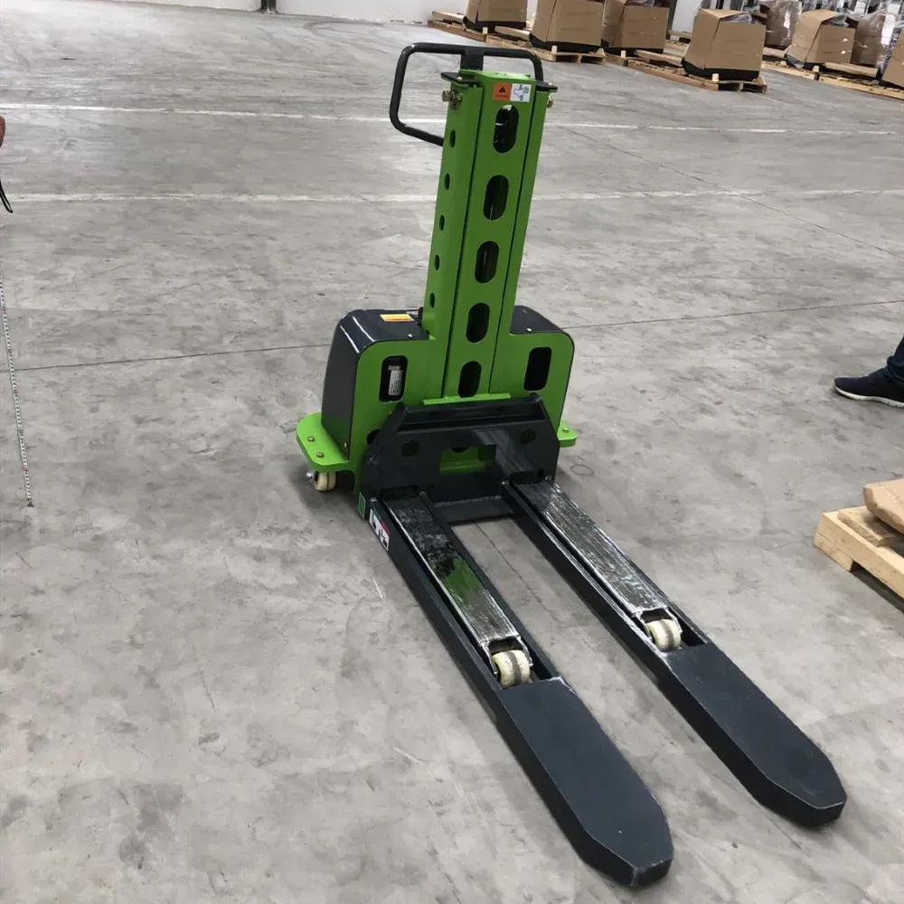 500 kg 1000mm 1300mm Semi Electric Self Loading Pallet Lift photo 5