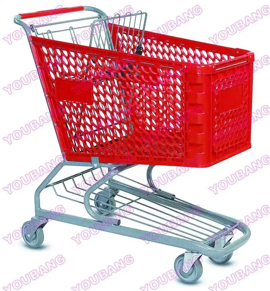 American Style Plastic Supermarket Shopping Trolley detail 1