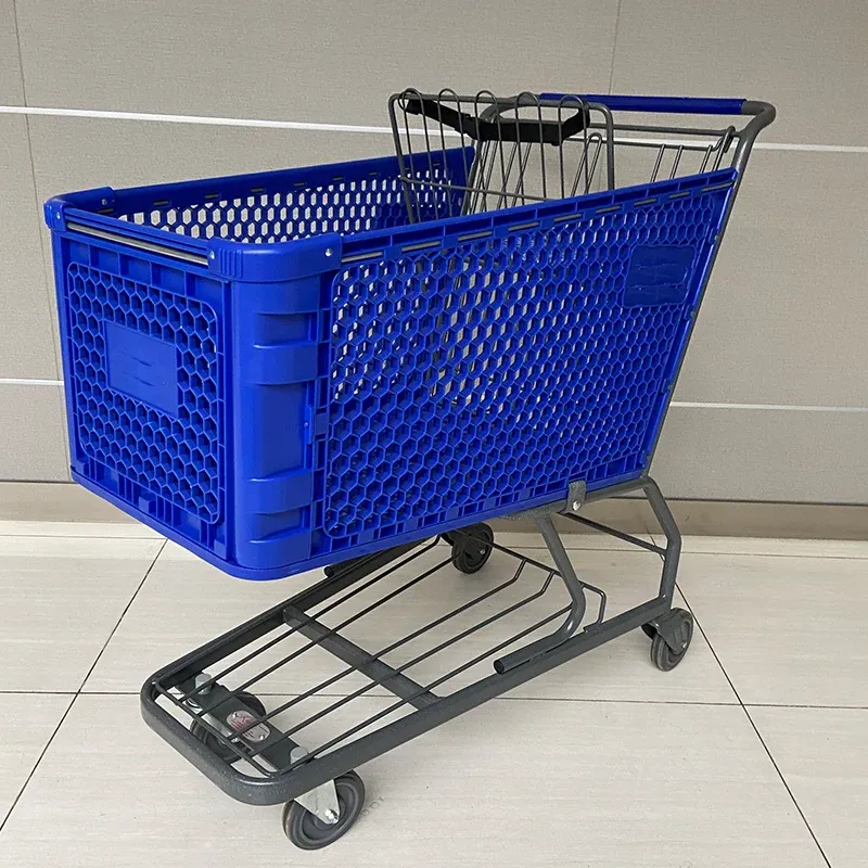 American Style Plastic Supermarket Shopping Trolley