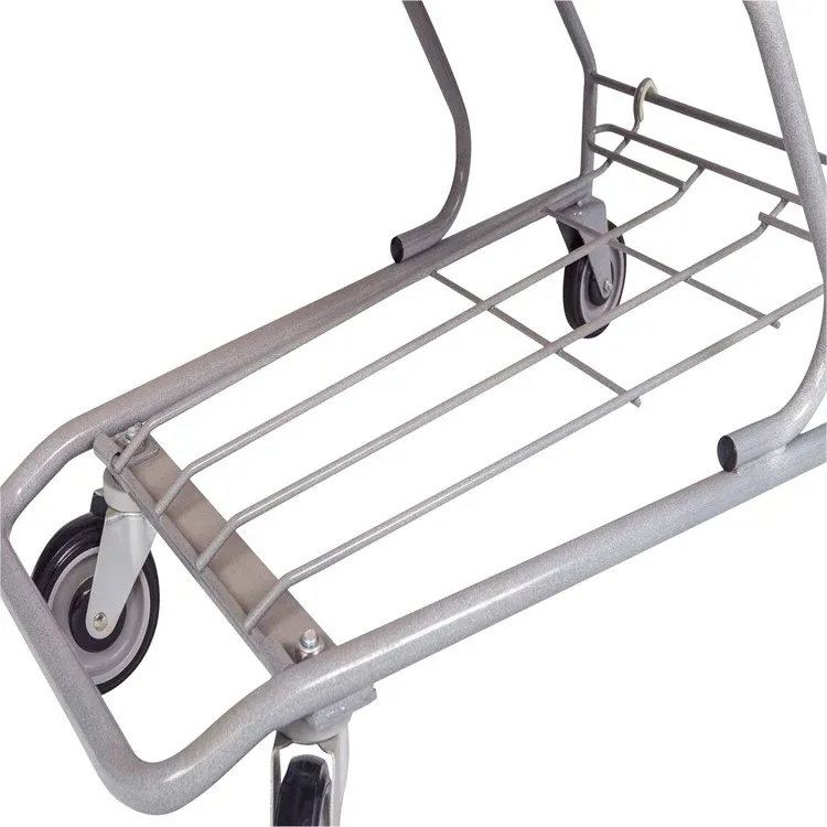 High Capacity Red American Style Plastic Supermarket Shopping Trolley photo 3