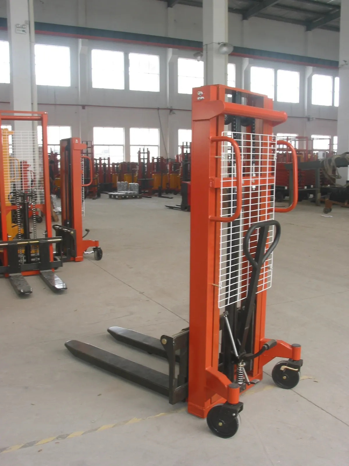 1 Ton Manual Pallet Stacker Hand Hydraulic Stacking Truck photo 4