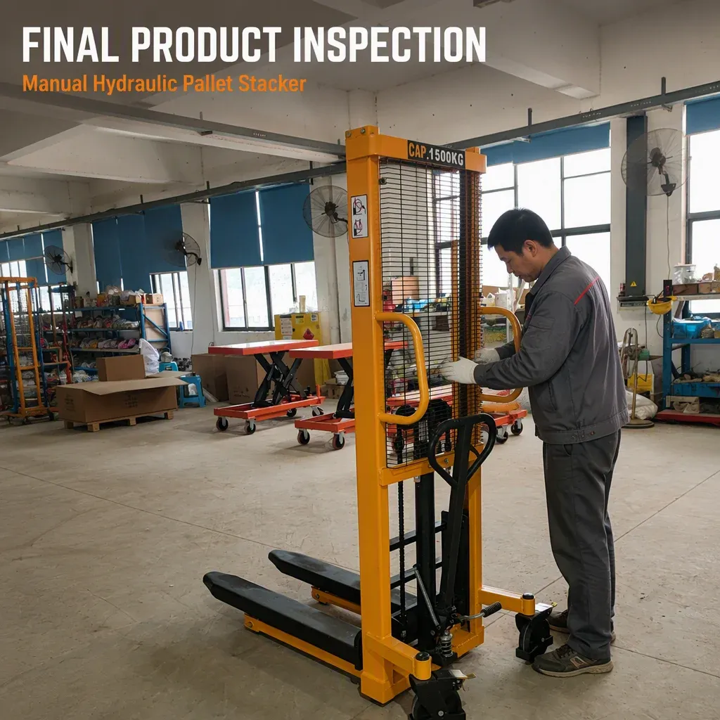 1 Ton Manual Pallet Forklift 1.6 Meter Hand Hydraulic detail 13