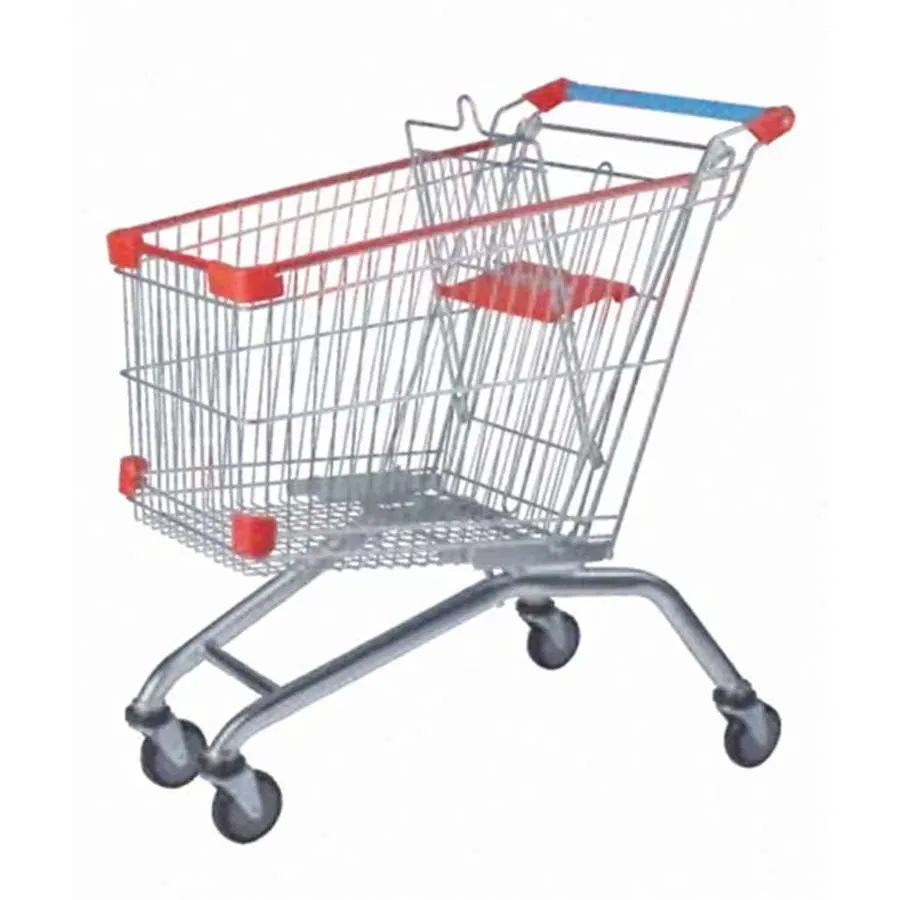 Wire Mesh European Shopping Trolley Baskets Cart (LPT-92609) photo 4