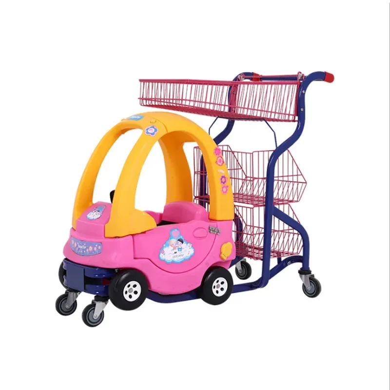 Plastic Children's Supermarket Shopping Trolleys