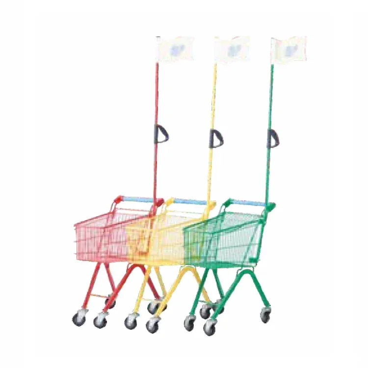 Metal Mini Kids Shopping Trolley With a Flag photo 2