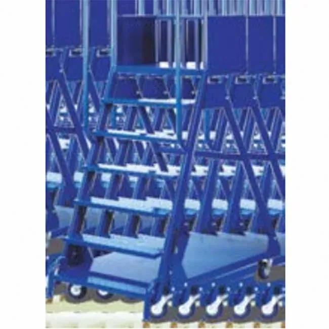 Supermarket 3-Step Steel Platform Ladder Trolley photo 2