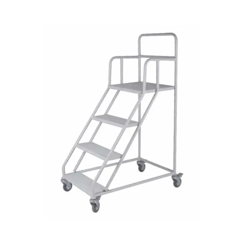 Warehouse Safety Anti Slip Steps Carbon Warehouse Logistics Folding Platform Ladder Truck detail 2