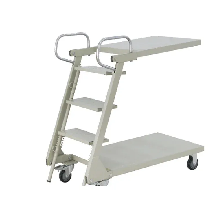 Warehouse Safety Anti Slip Steps Carbon Warehouse Logistics Folding Platform Ladder Truck photo 2