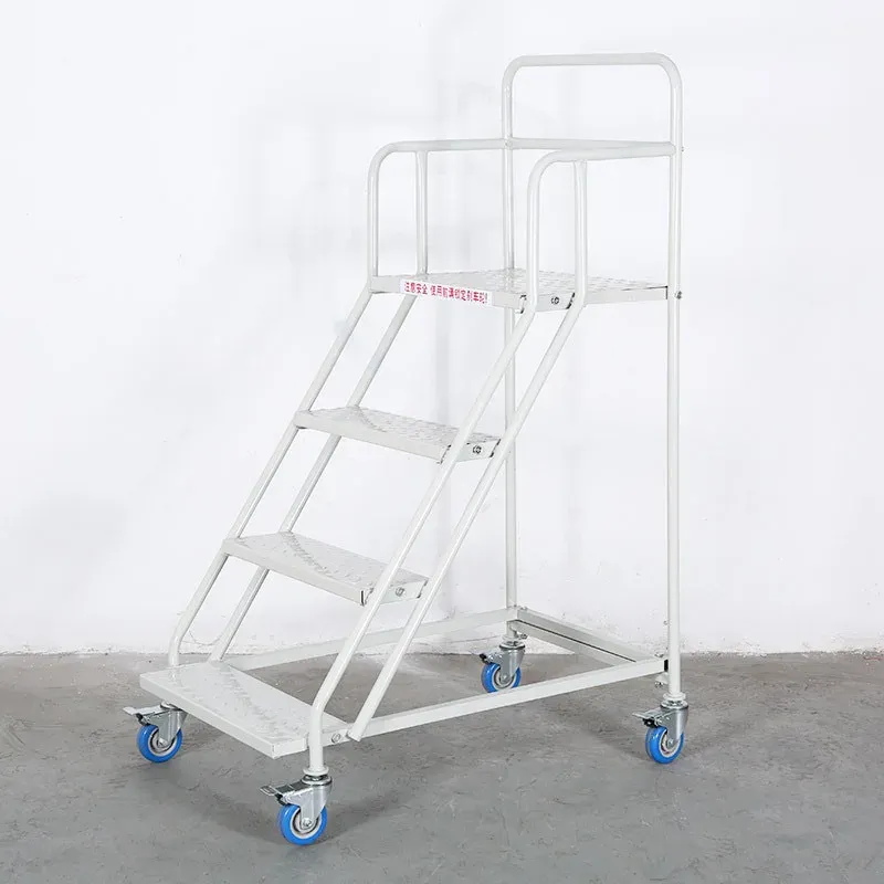 Heavy Duty Use Metal Safety Rail 8 Step Movable Work Ladder photo 2