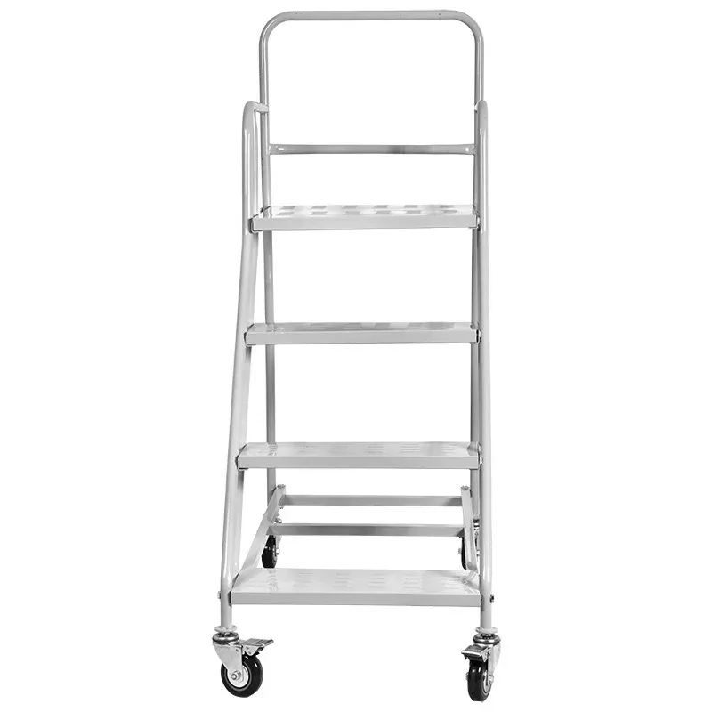 Heavy Duty Use Metal Safety Rail 8 Step Movable Work Ladder photo 6