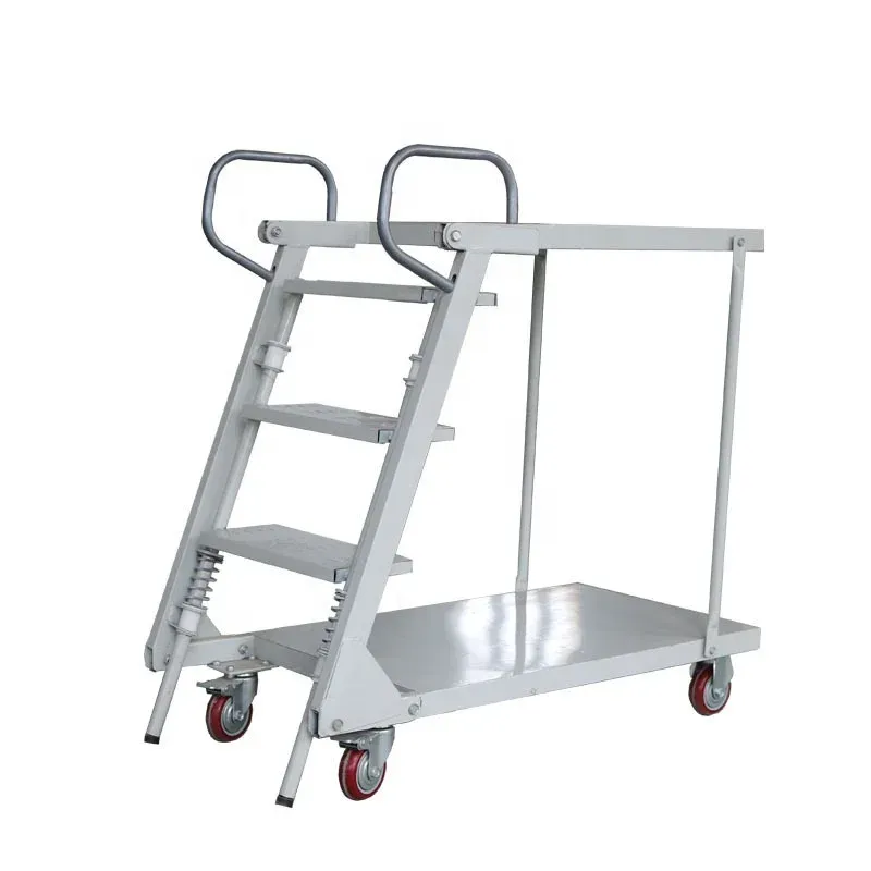 Heavy Industry Grade Safety Guardrail Moveable Warehouse Platform Ladder Truck photo 5