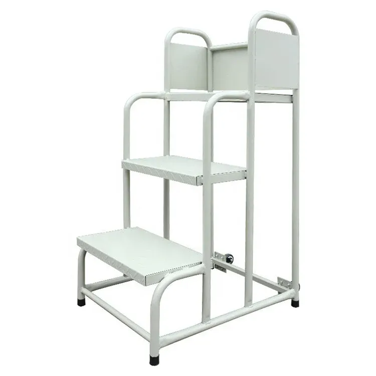 Warehouse Climbing 2 Wheeled Movable Large Steel Platform Ladder Truck photo 2