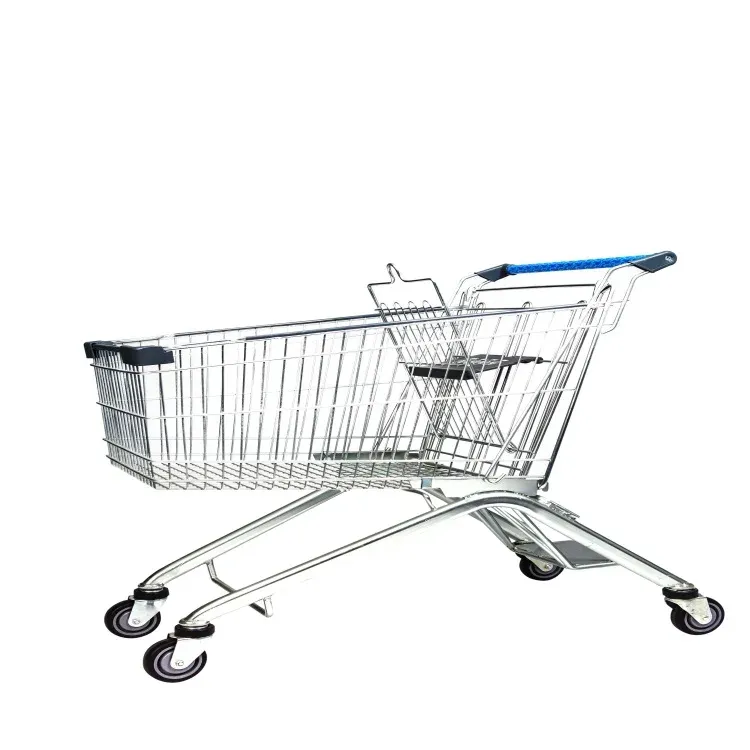 Large-Capacity 125L Zinc Plated Supermarket Trolleys detail 2
