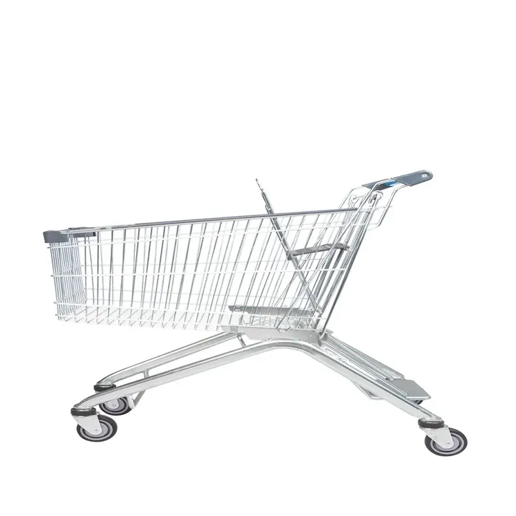 Large-Capacity 125L Zinc Plated Supermarket Trolleys detail 3