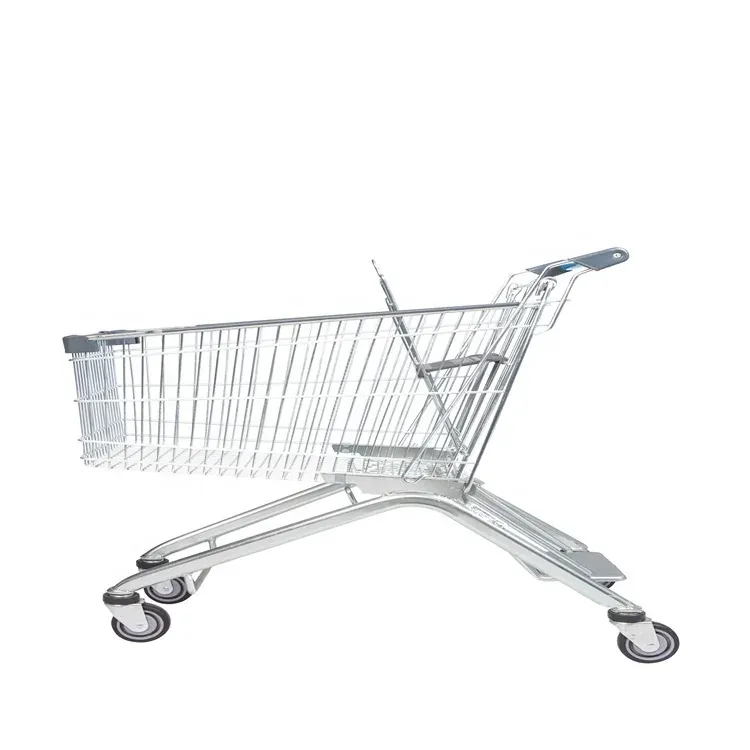 Large-Capacity 125L Zinc Plated Supermarket Trolleys