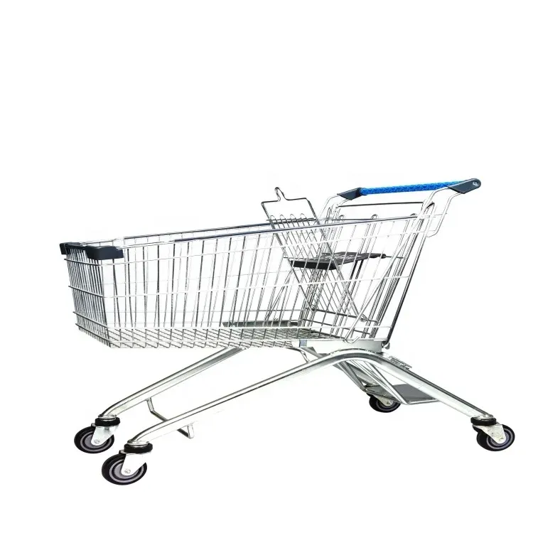 Large-Capacity 125L Zinc Plated Supermarket Trolleys photo 3