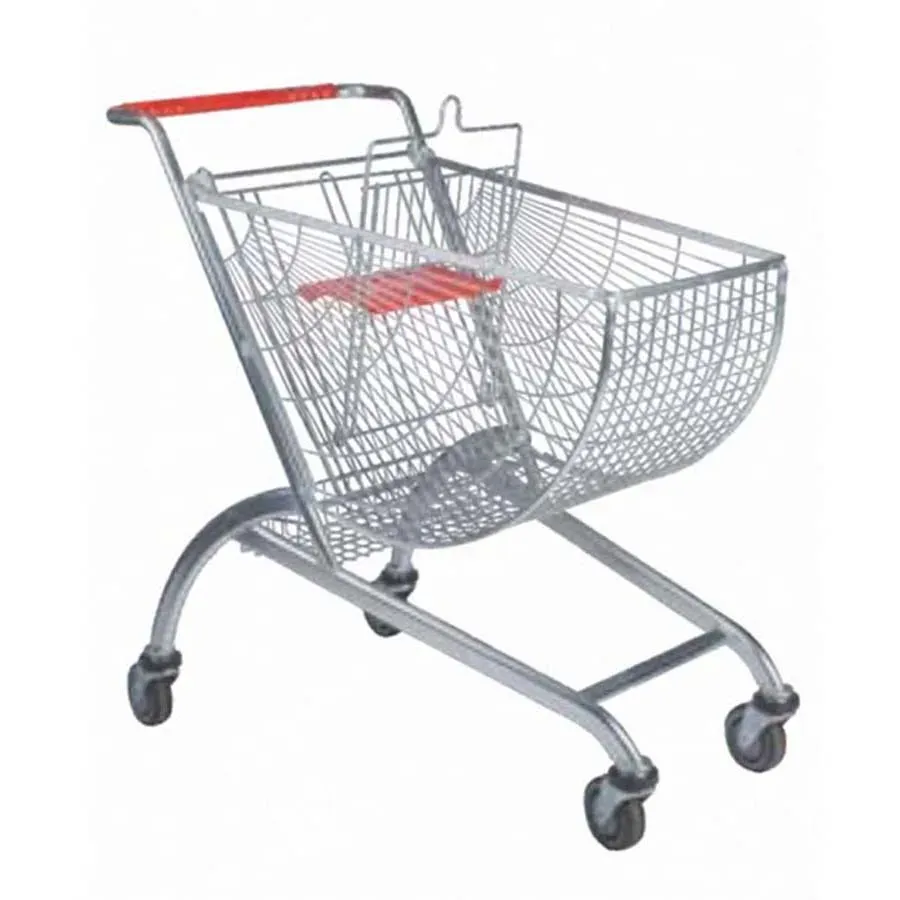 80 L Zinc Basket Mini Shopping Hand Trolley