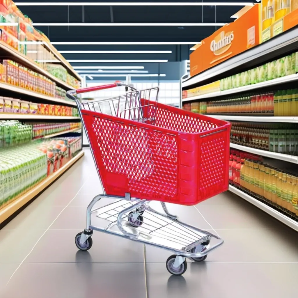 Supermarket Folding Shopping Trolley Waterproof detail 2