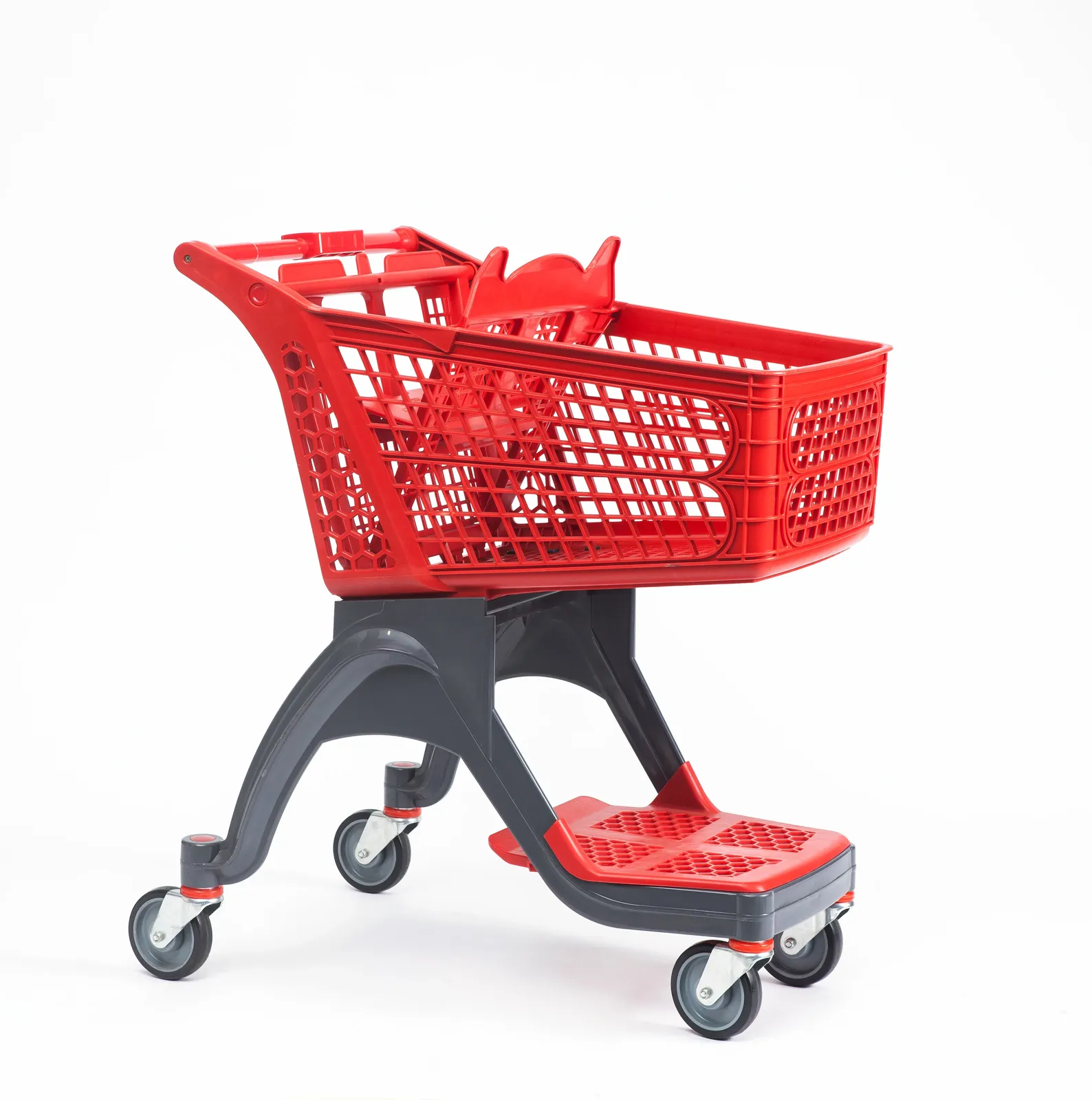 Supermarket Cart 100L Shopping Baskets Plastic Trolley
