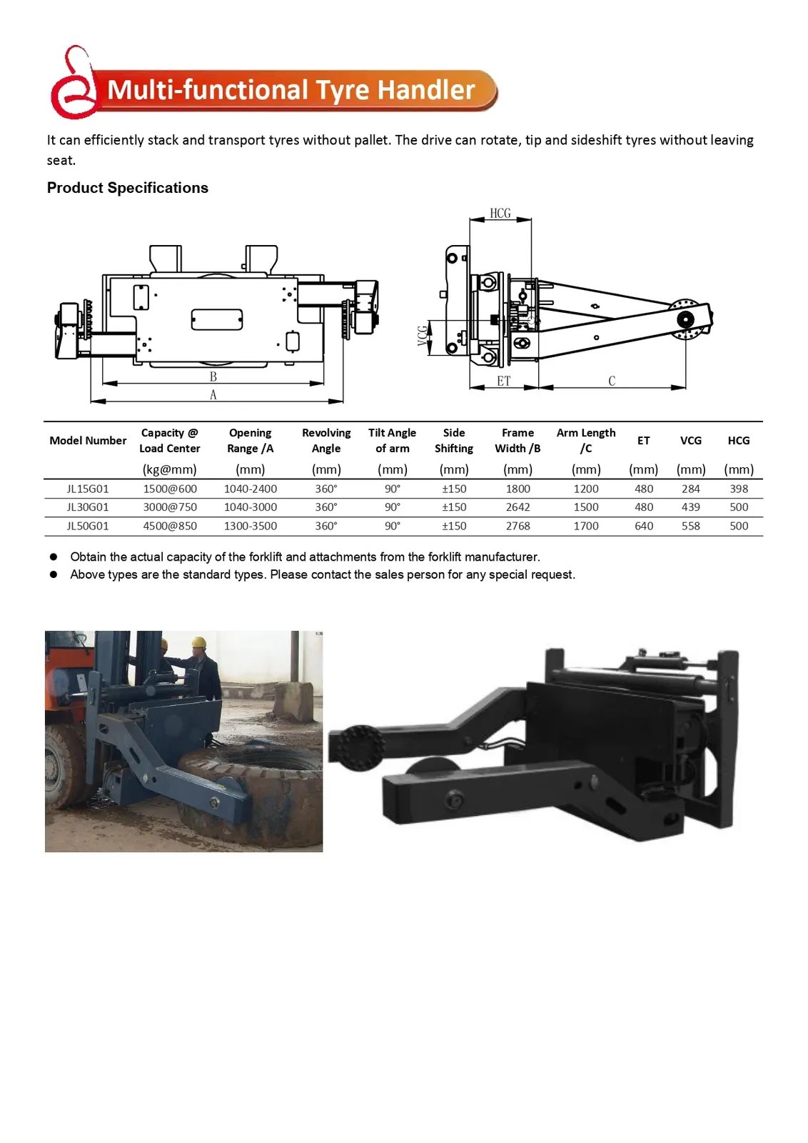 OEM Forklift Attachments Bale Clamp Forklift 1500 kg detail 14