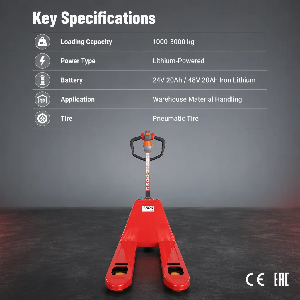 ELEP-15/20 ELI New Electric Hand Heavy-duty Full Electric Pallet Truck detail 3