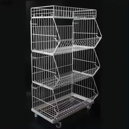 Metal Wire Display Rack 4-Tier Wire Storage Racks Snack photo 2