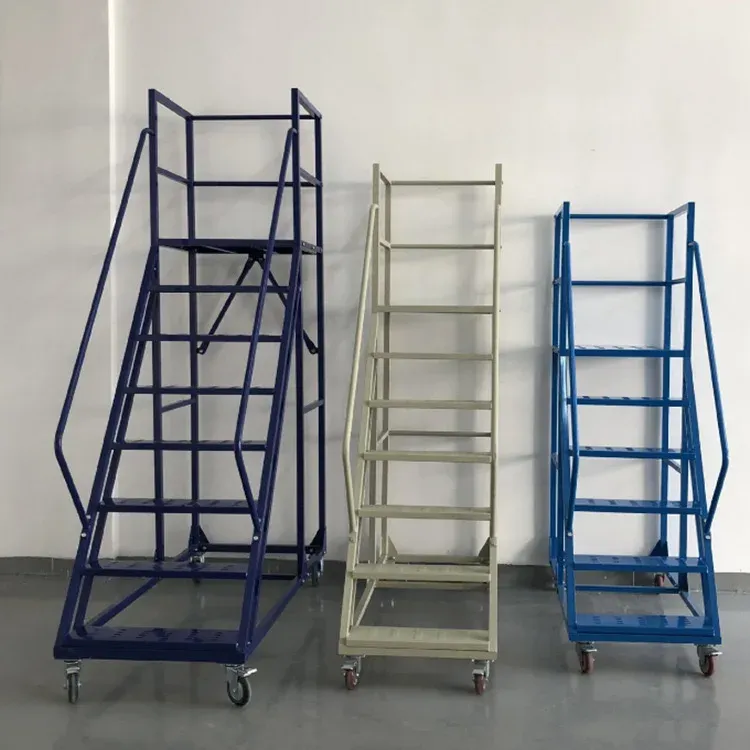 Rolling Heavy Duty Steel 6 Steps Platform Ladder photo 5