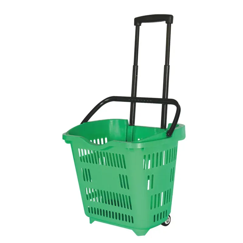 Supermarket Shopping Trolley with Two detail 2