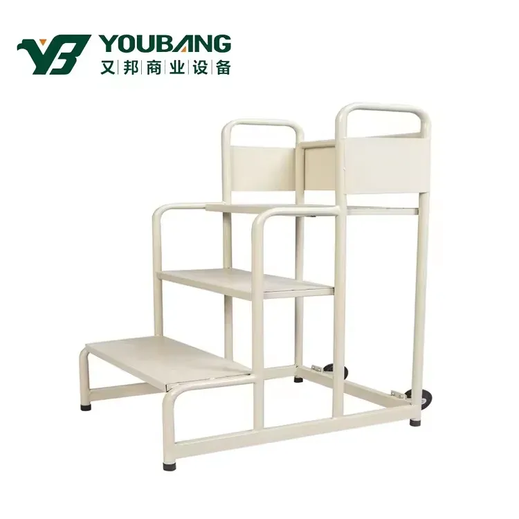Warehouse Heavy Loading Steel Structure Mobile 3 Steps Work Platform Ladder Truck