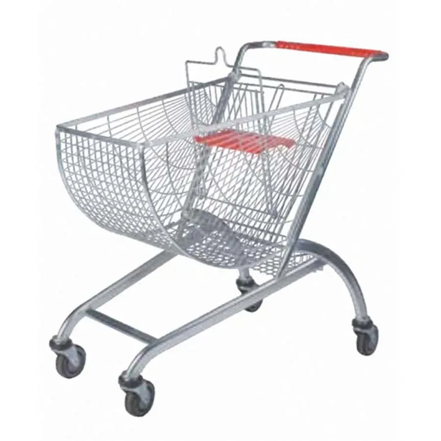 European Style Metal Supermarket Grocery Store Shopping Trolley