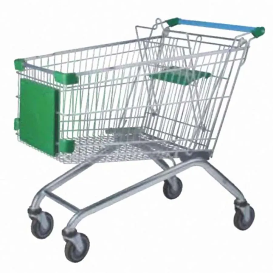 Supermarket Shopping Trolley Galvanised detail 2