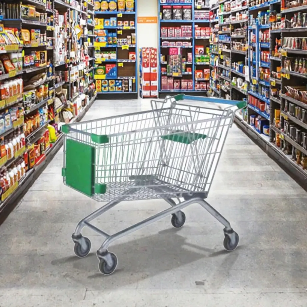 Supermarket Metal Trolley photo 3