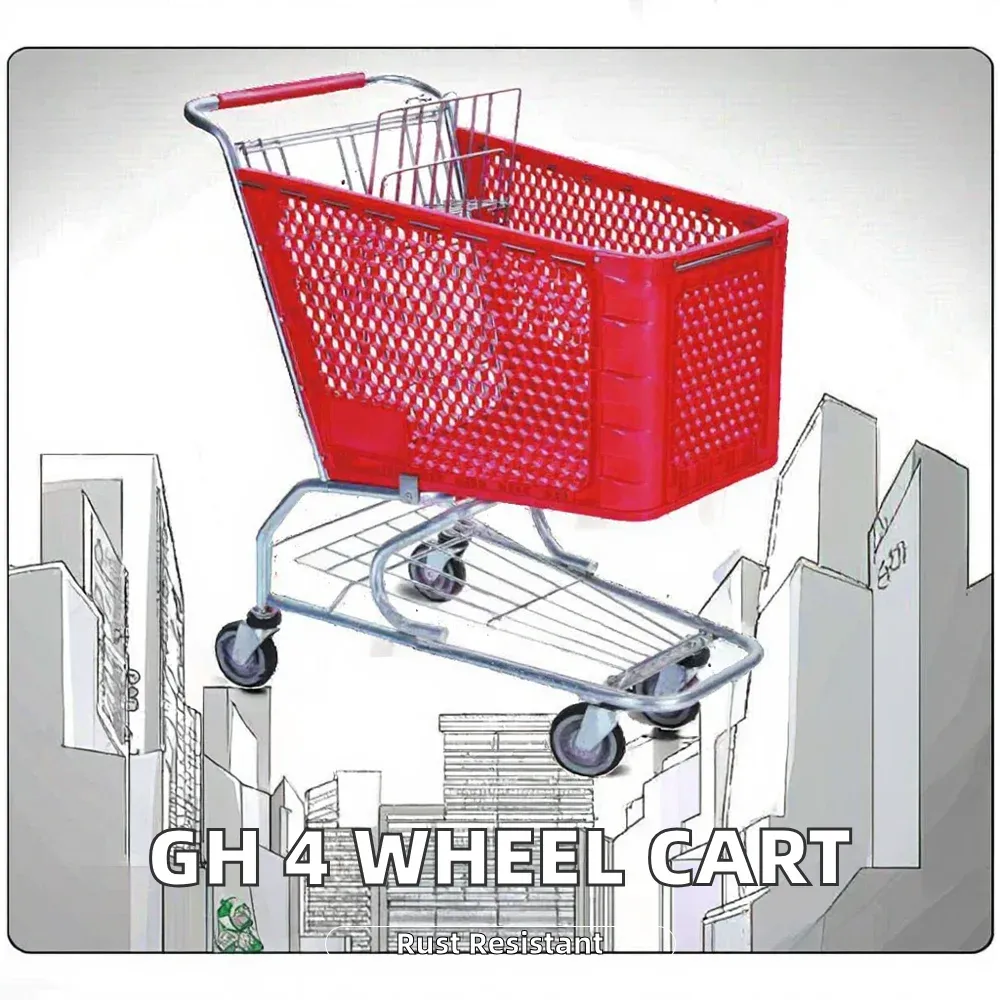 Child Seat Feature Supermarket Shopping Trolley Carts detail 2