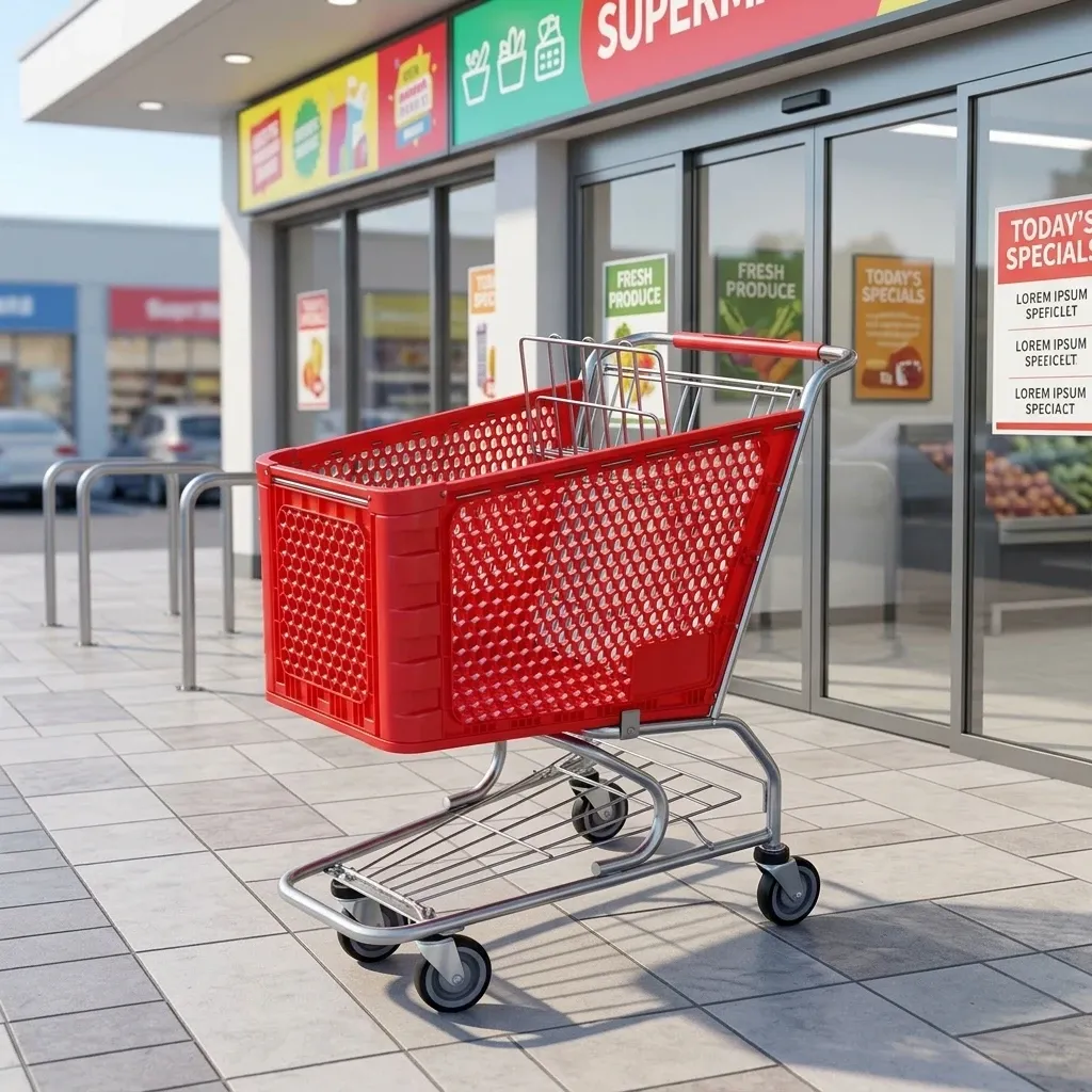 Plastic Shopping Trolley (LPT-30871) detail 2