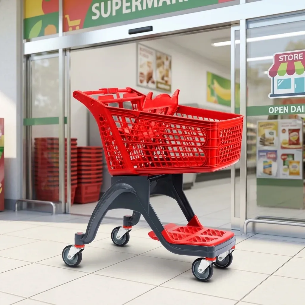 Plastic Shopping Trolley (LPT-82021) detail 2