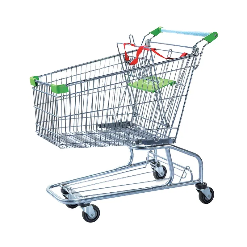 American Style Shopping Trolley with Metal & PP Materials (LPT-91982) detail 3