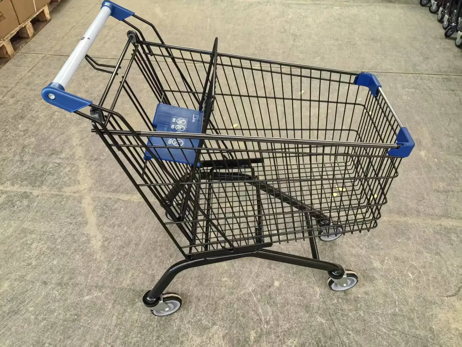 Steel Grocery Supermarket Shopping Trolley With Customer (LPT-51835) detail 1