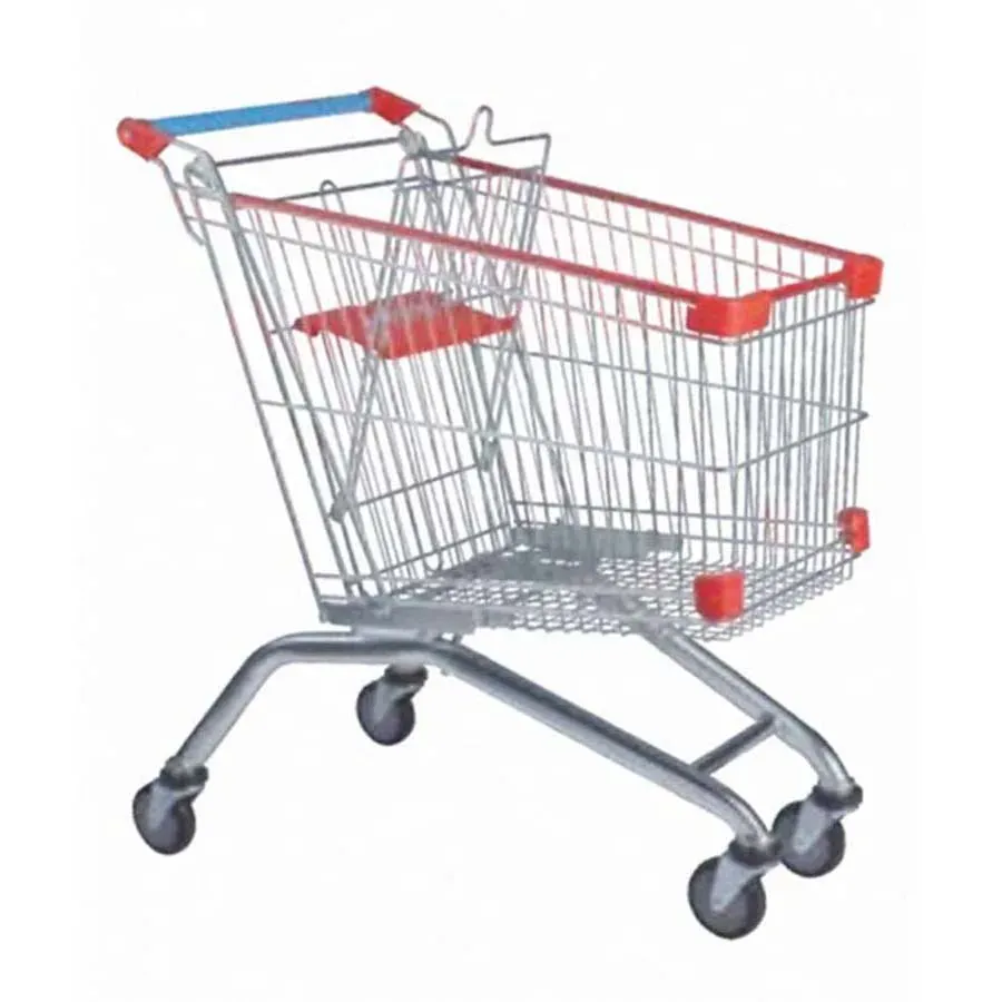 Steel Grocery Supermarket Shopping Trolley With Customer (LPT-51835) photo 3