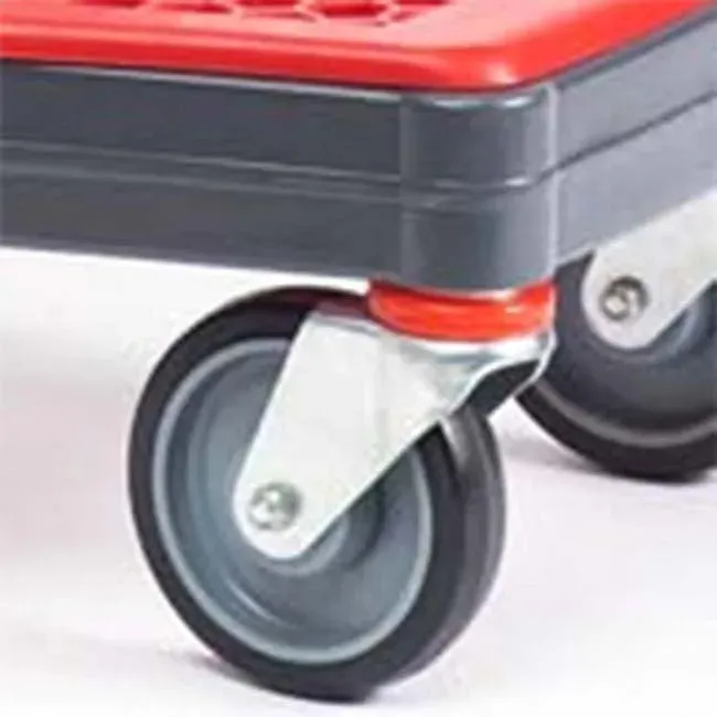 Mesh Folding Semi-plastic Shopping Trolley with 4 photo 2