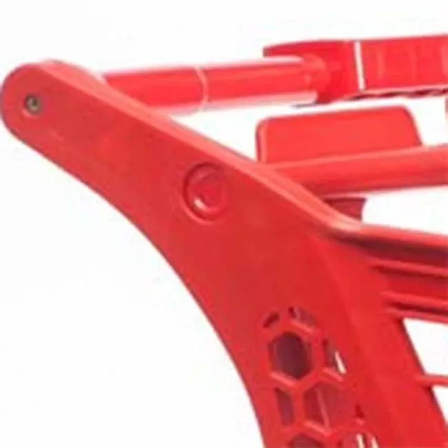 Mesh Folding Semi-plastic Shopping Trolley with 4 photo 3