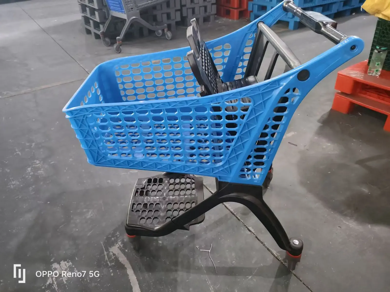 Colourful Plastic Supermarket Shopping Trolley with 5 detail 3