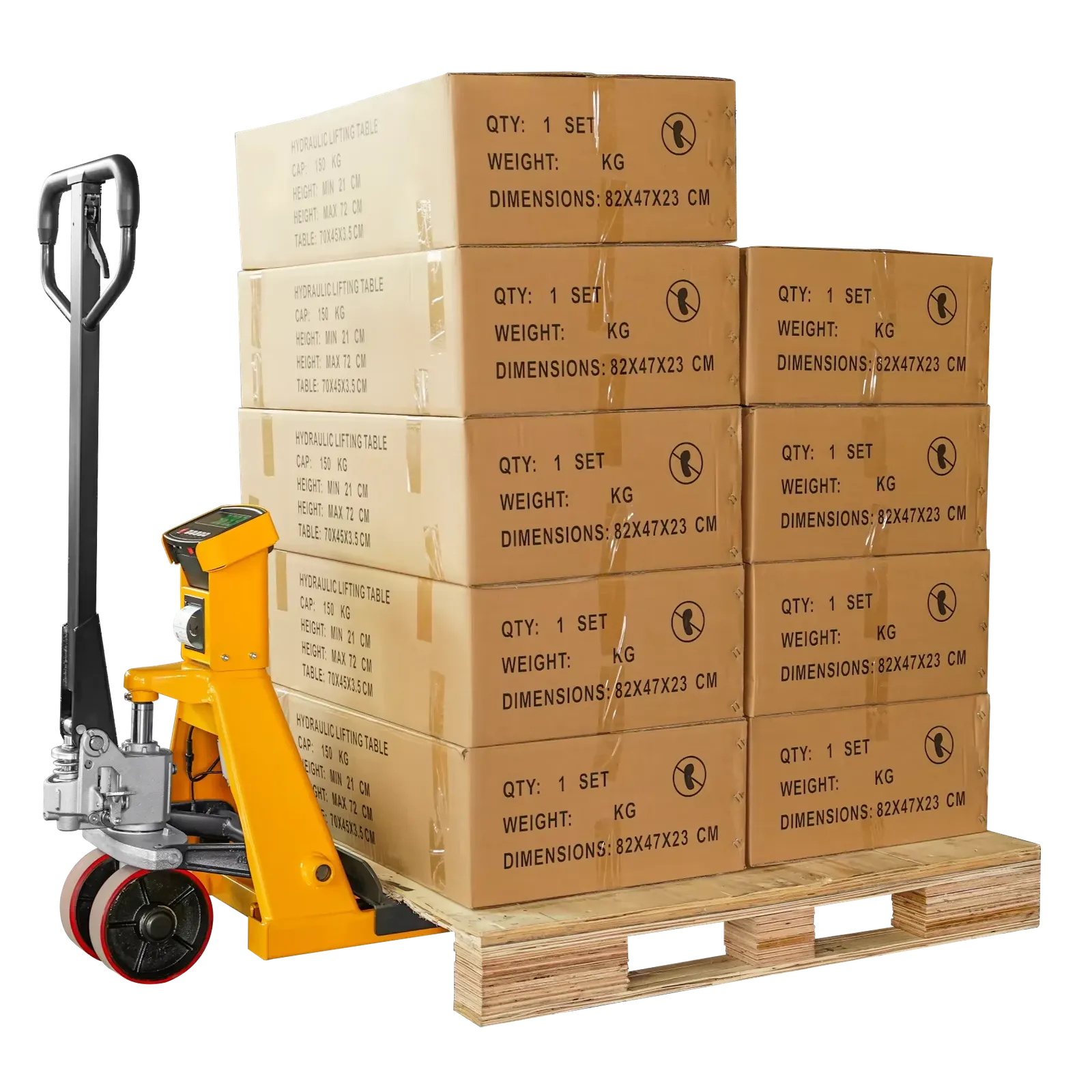 2000 to 2500 kg Hand Pallet Truck Weighing Scale Pallet (LPT-04144) photo 1