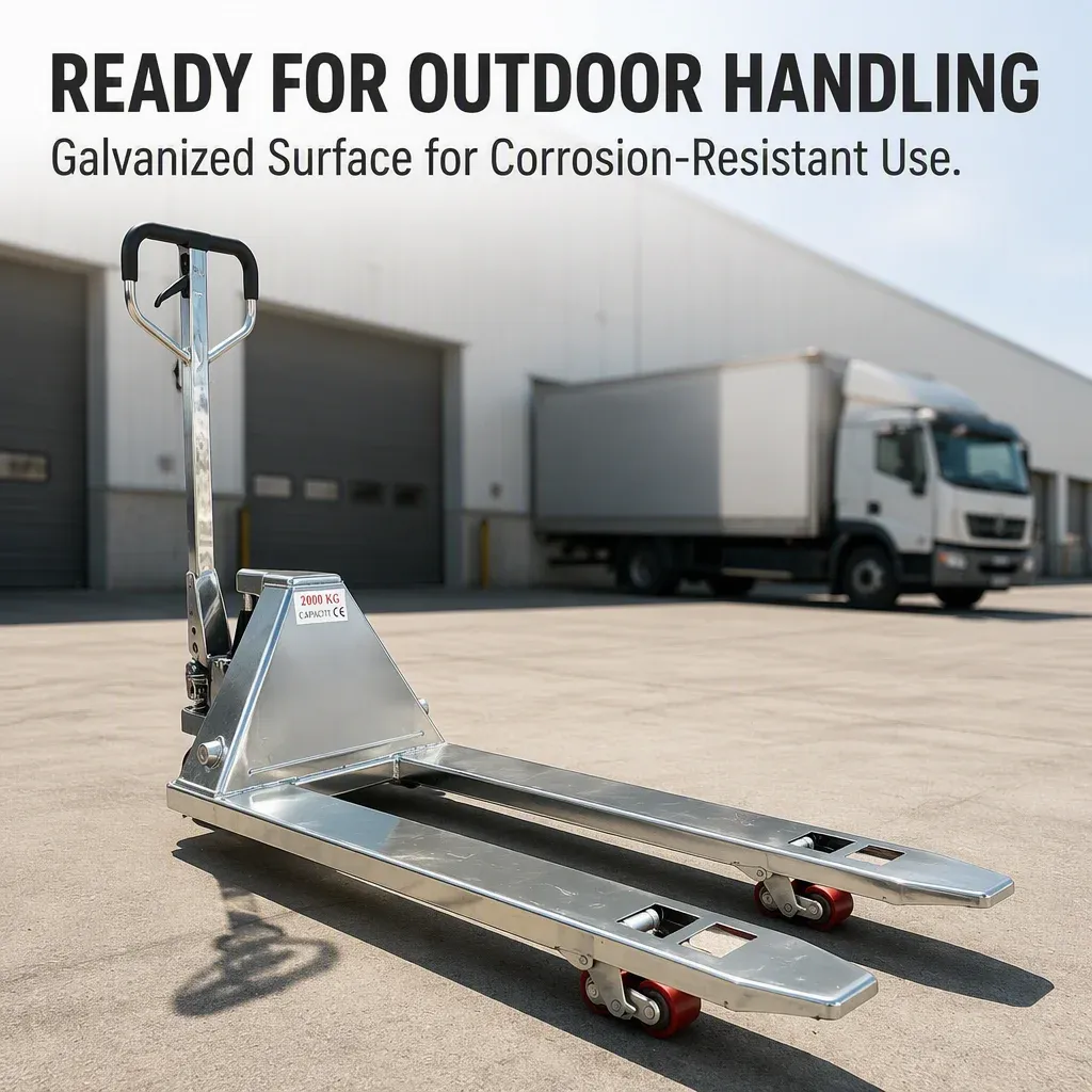 Galvanised Anti-Corrosion Hand Pallet Truck 1.5T detail 1