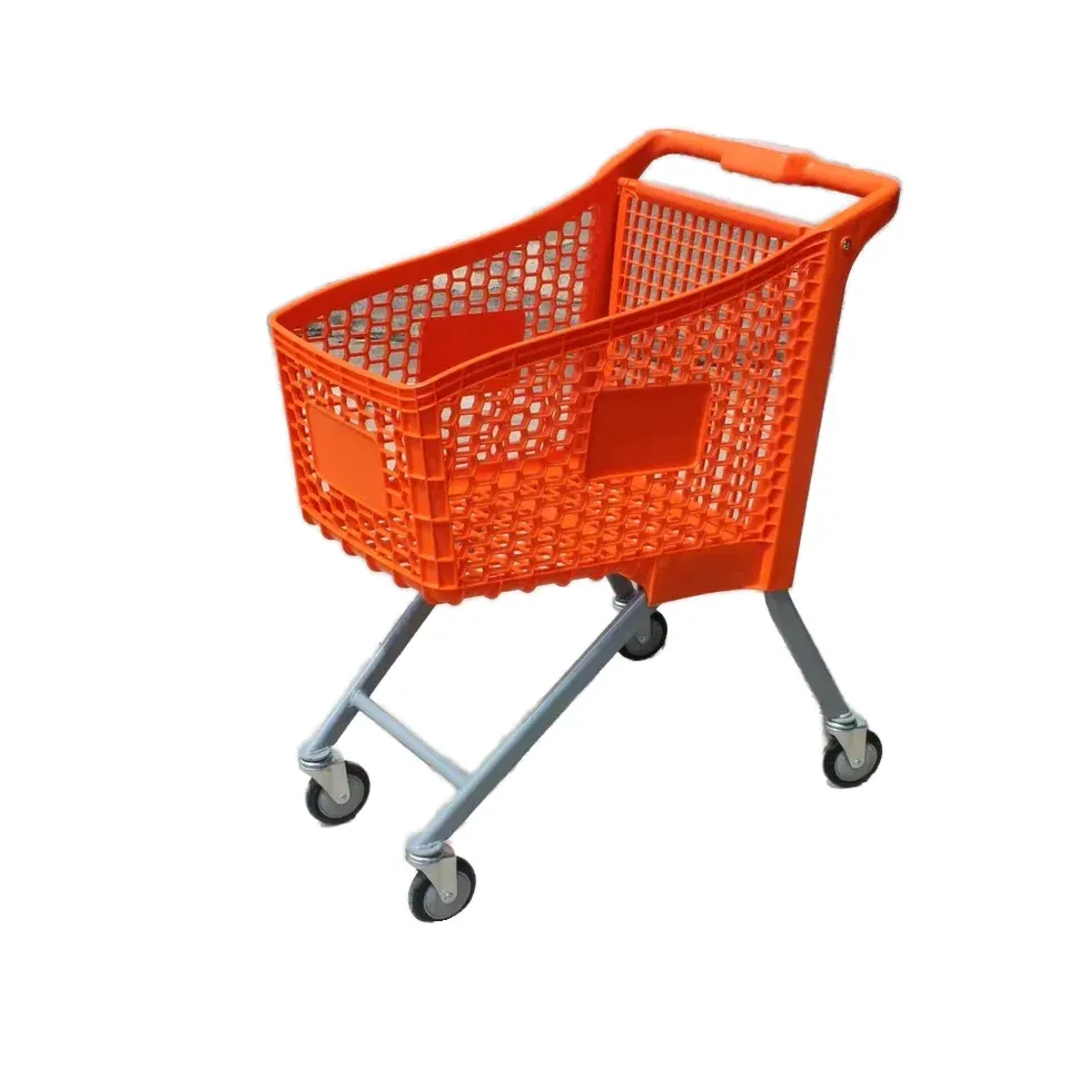 Folding Mesh 80L Indoor Plastic Shopping Trolley detail 1