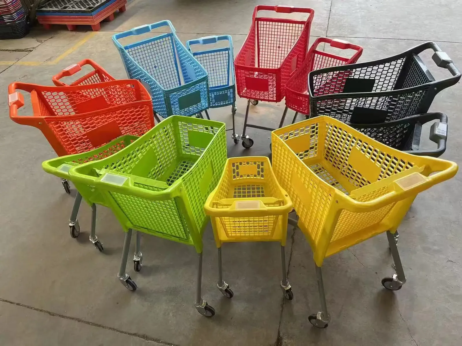 Folding Mesh 80L Indoor Plastic Shopping Trolley photo 4