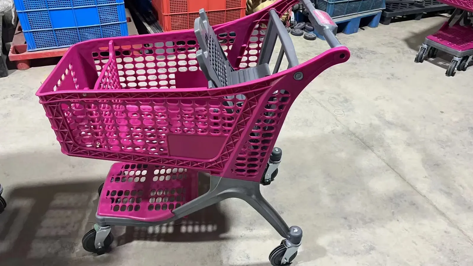 Mesh Structure 5 in PU Wheels Waterproof Indoor Shopping Trolley detail 3